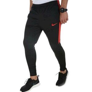 Nike Strike Tech Dri-Fit Small Men Training Pants Joggers Black Red Sports Athle